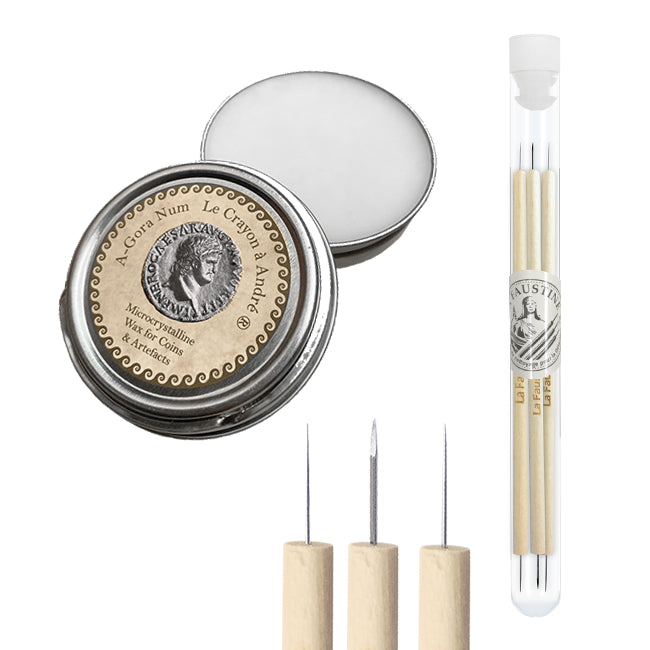 Set de 3 double aiguilles La Faustine + Cire de Protection