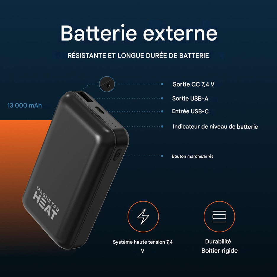 Batterie Vêtements Chauffants Magnetar