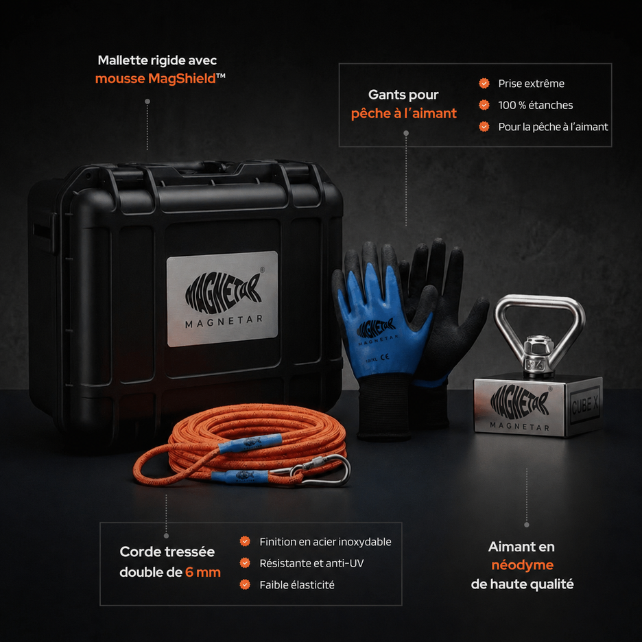 Pack Aimant Magnetar 360° - CUBE X - 450 kg