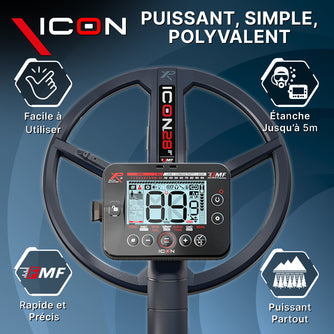 Détecteur XP ICON - Télécommande, disque 28cm FMF, casque WSA ST