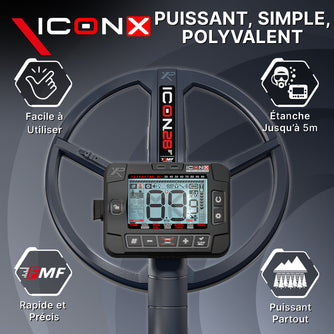 Détecteur XP ICON X - Télécommande, disque 28cm FMF