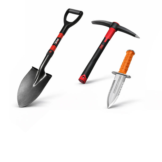 Pelles, couteaux et piochons