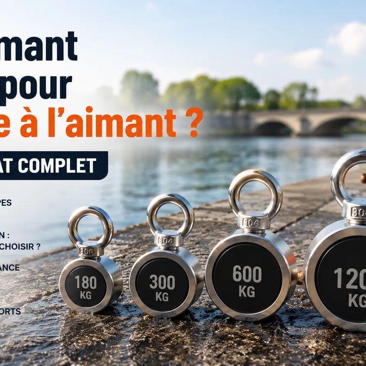 Guide d'achat complet pour choisir un aimant de pêche à l'aimant : comparaison des puissances d'attraction, matériaux, résistance et rapport qualité-prix