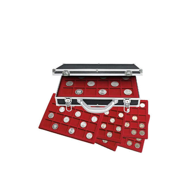 Mallette De Rangement Pour Pièces De Monnaie – 100 Capsules Transparentes Avec Joints Mousse, Tailles 17/20/25/27/30 Mm