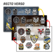 Collection 11 Patchs + Poster Recto Verso