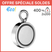 Aimant Néodyme double face-400 kg
